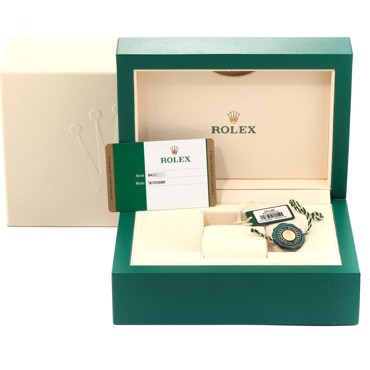 Rolex Cellini Everose Gold Automatic Diamond Men's Watch 50705 Unworn For Sale 7