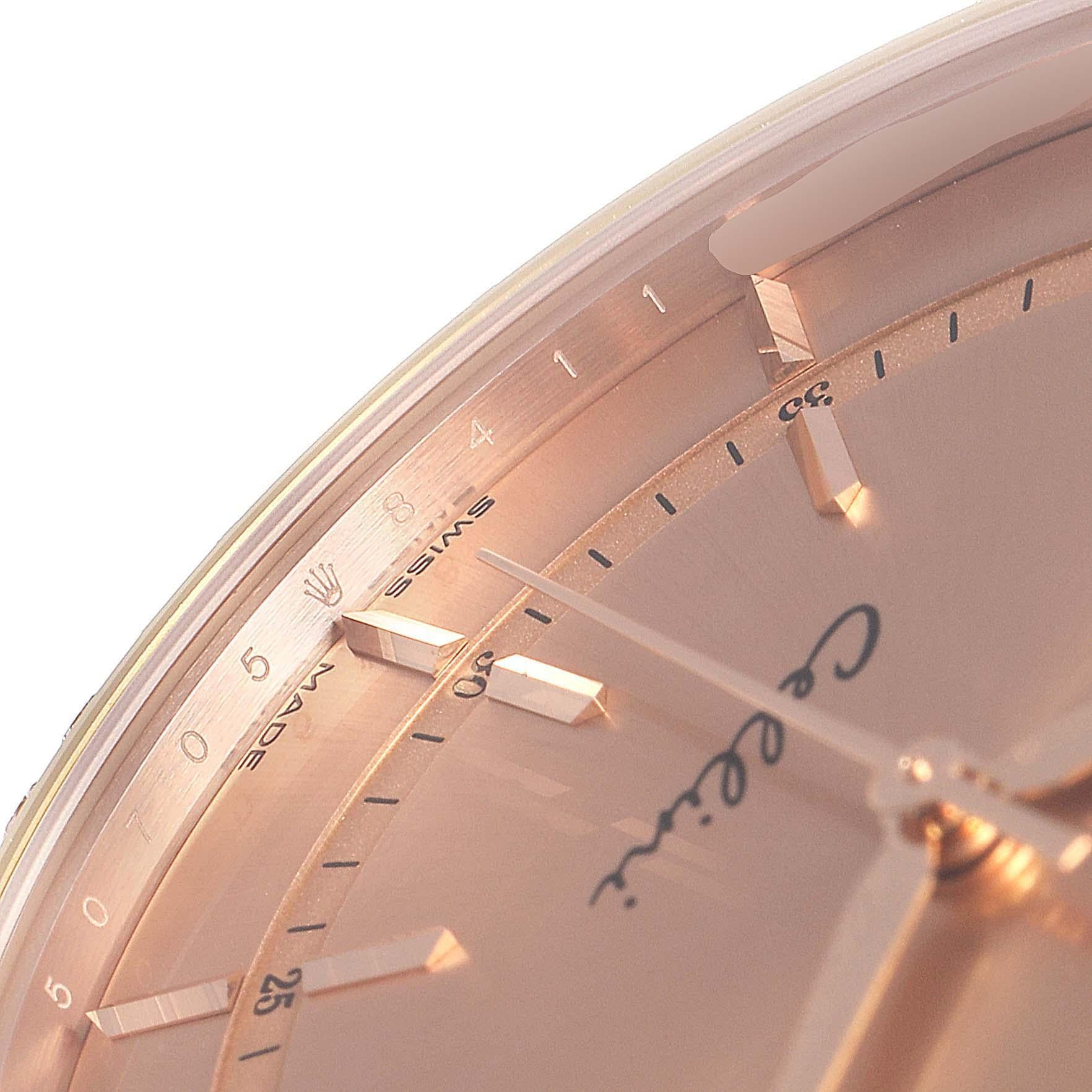 Rolex Cellini Everose Gold Automatic Diamond Men's Watch 50705 Unworn For Sale 2