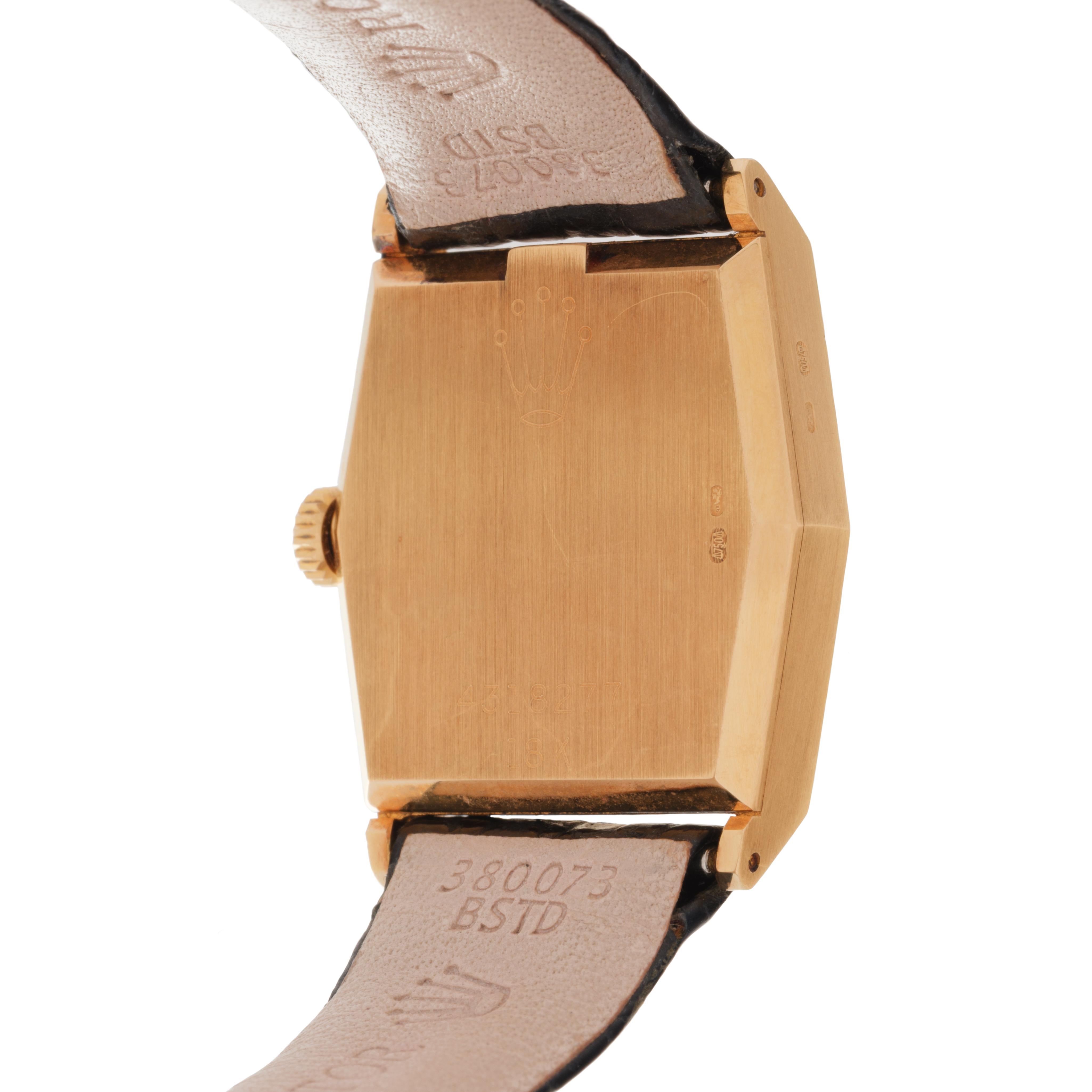 Vintage 1976 Rolex Cellini Model 4121 18 Karat Yellow Gold Manual Wind Watch For Sale 1