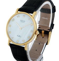 Rolex Cellini Gents 18 Karat Yellow Gold White Mother of Pearl Dial 5112