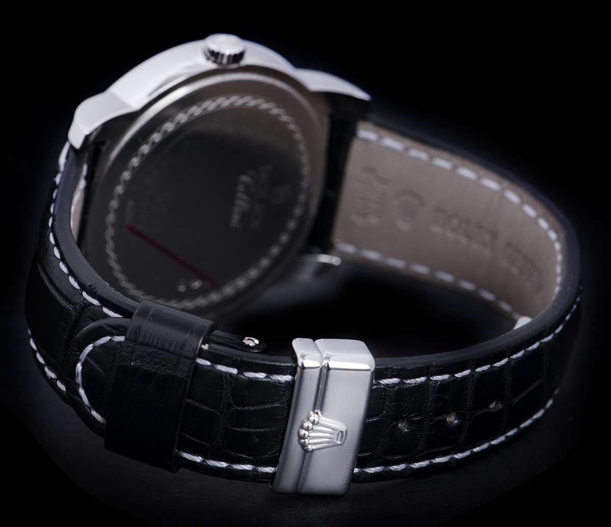 Rolex Cellini Platinum Black Dial B&P 5241/6 Manual Wind Wristwatch 1