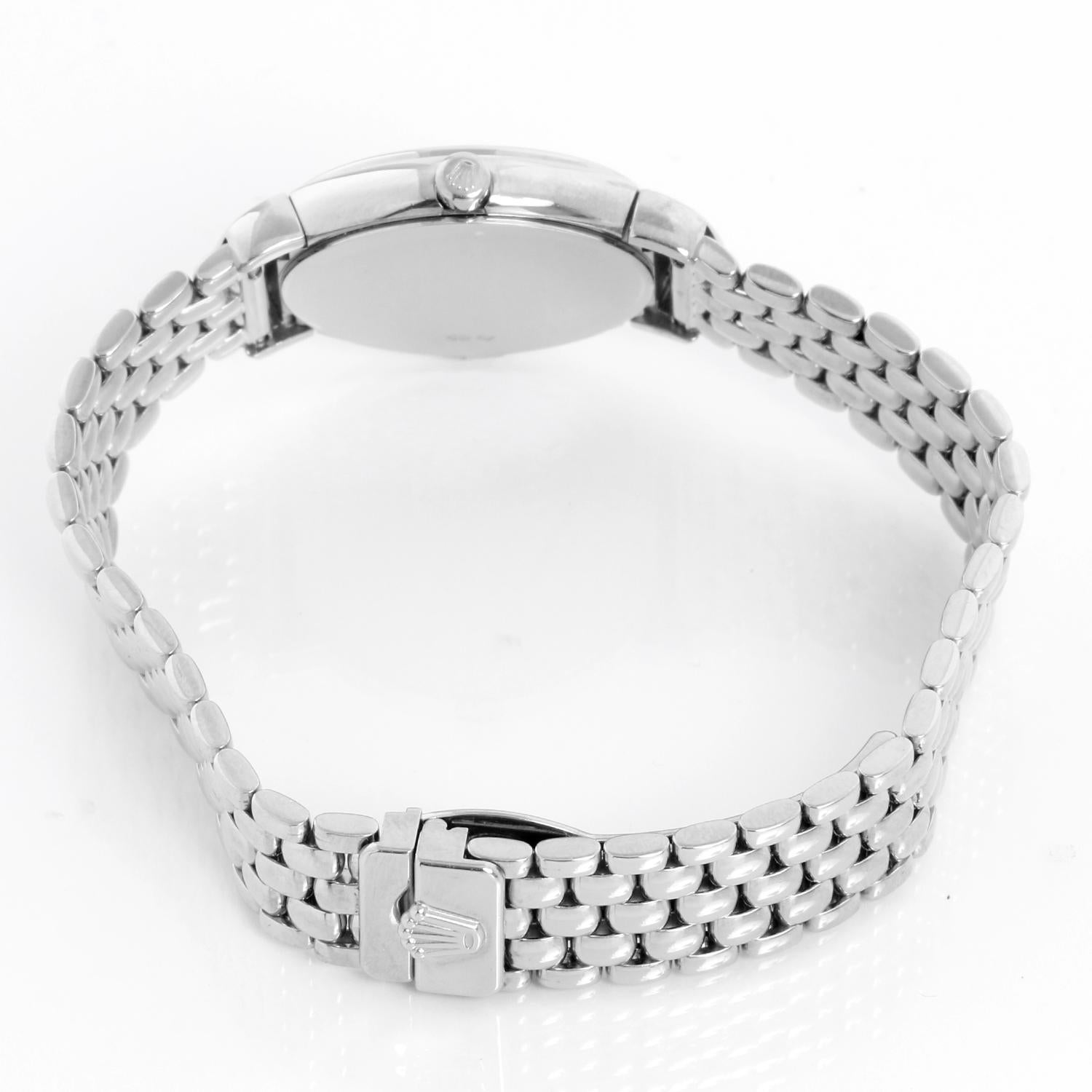 Rolex Cellini Ladies 18k White Gold Diamond Watch 6621/9 2