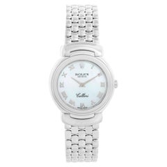 Vintage Rolex Cellini Ladies 18k White Gold Diamond Watch 6621/9