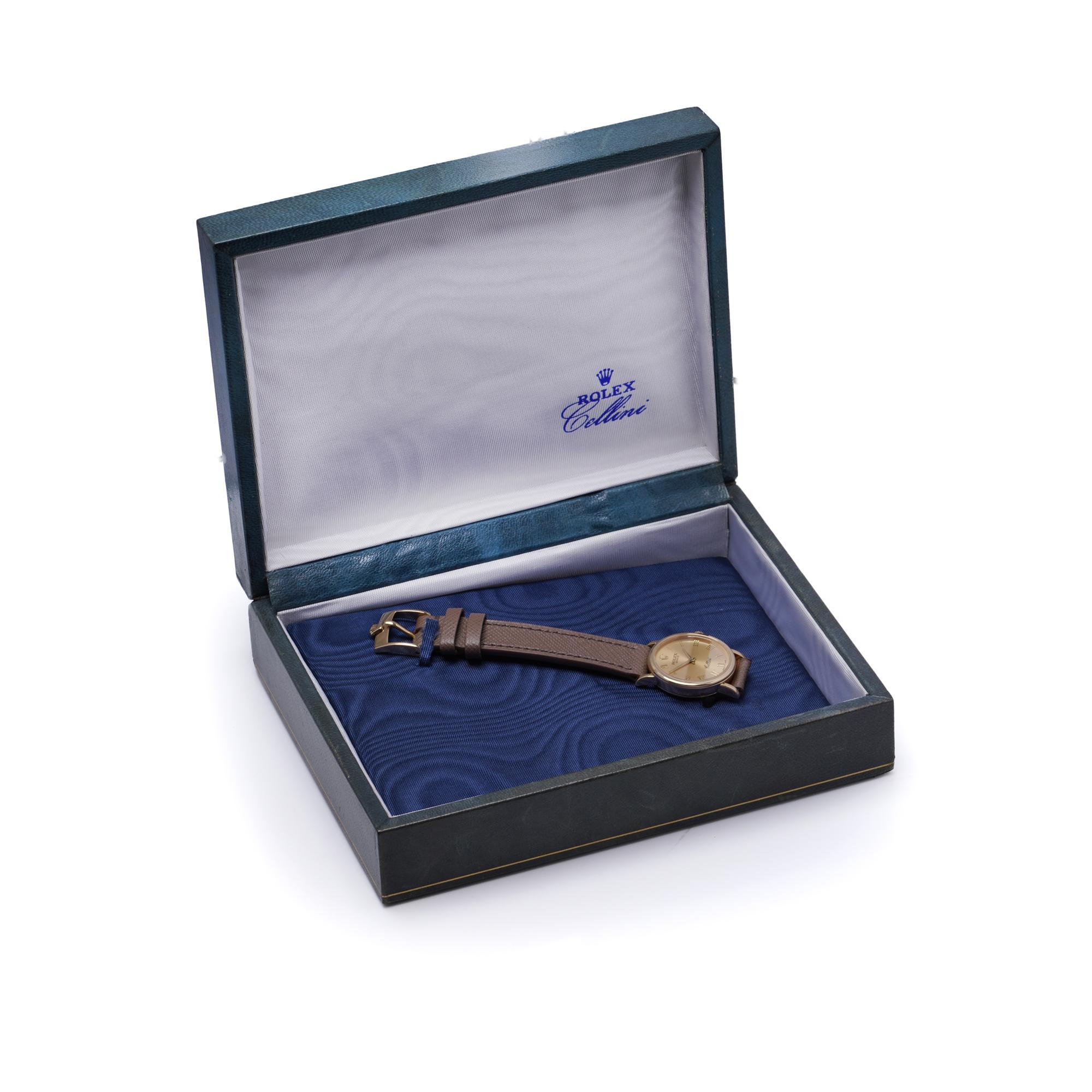 Rolex Cellini Damenarmbanduhr aus 18kt Gold, 6110 im Angebot 7