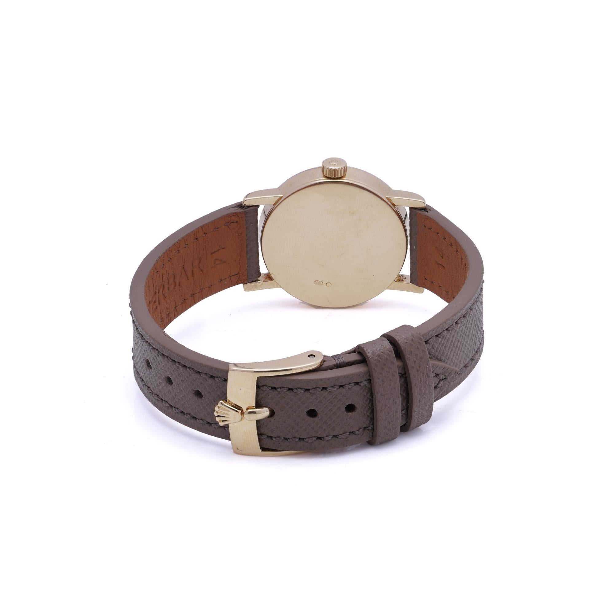 Rolex Cellini Damenarmbanduhr aus 18kt Gold, 6110 im Angebot 2