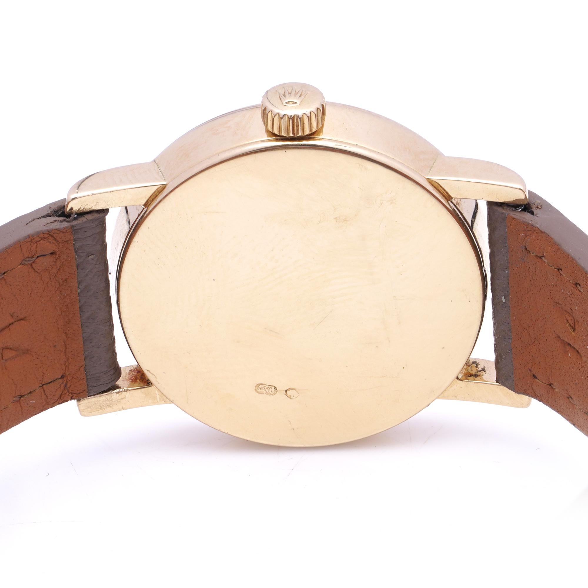 Rolex Cellini Damenarmbanduhr aus 18kt Gold, 6110 im Angebot 3