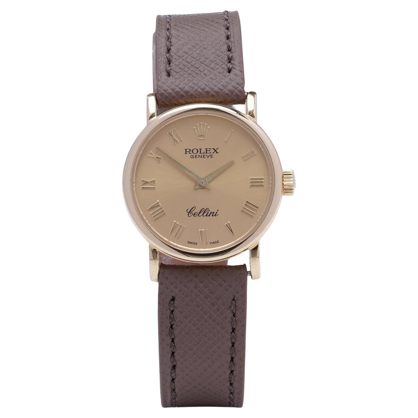 Rolex Cellini Damenarmbanduhr aus 18kt Gold, 6110