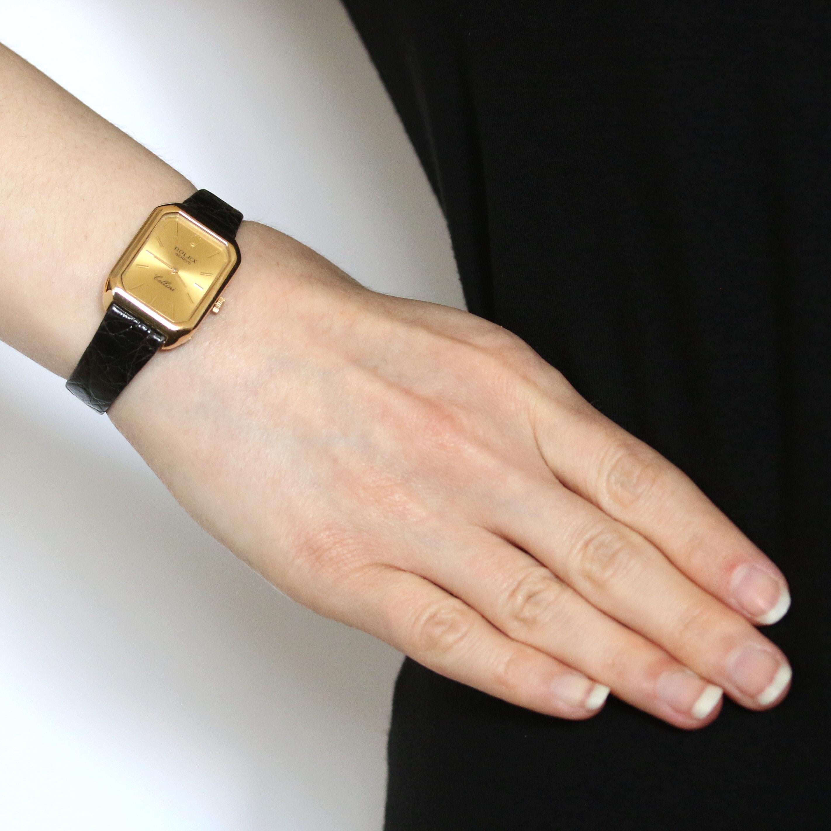 rolex cellini ladies 18k gold