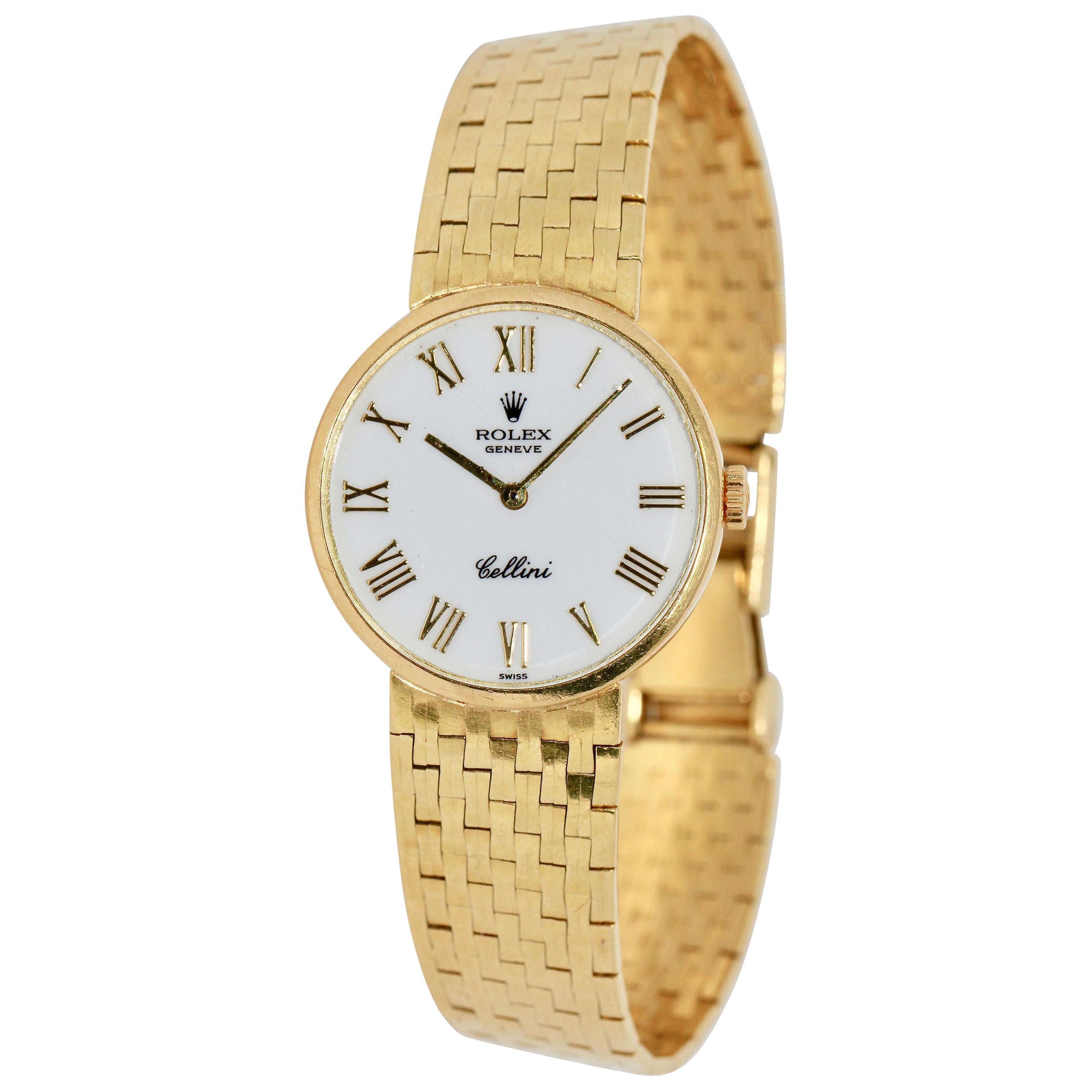Rolex Cellini Ladies Wrist Watch, 18 Karat Gold, Manual Winding
