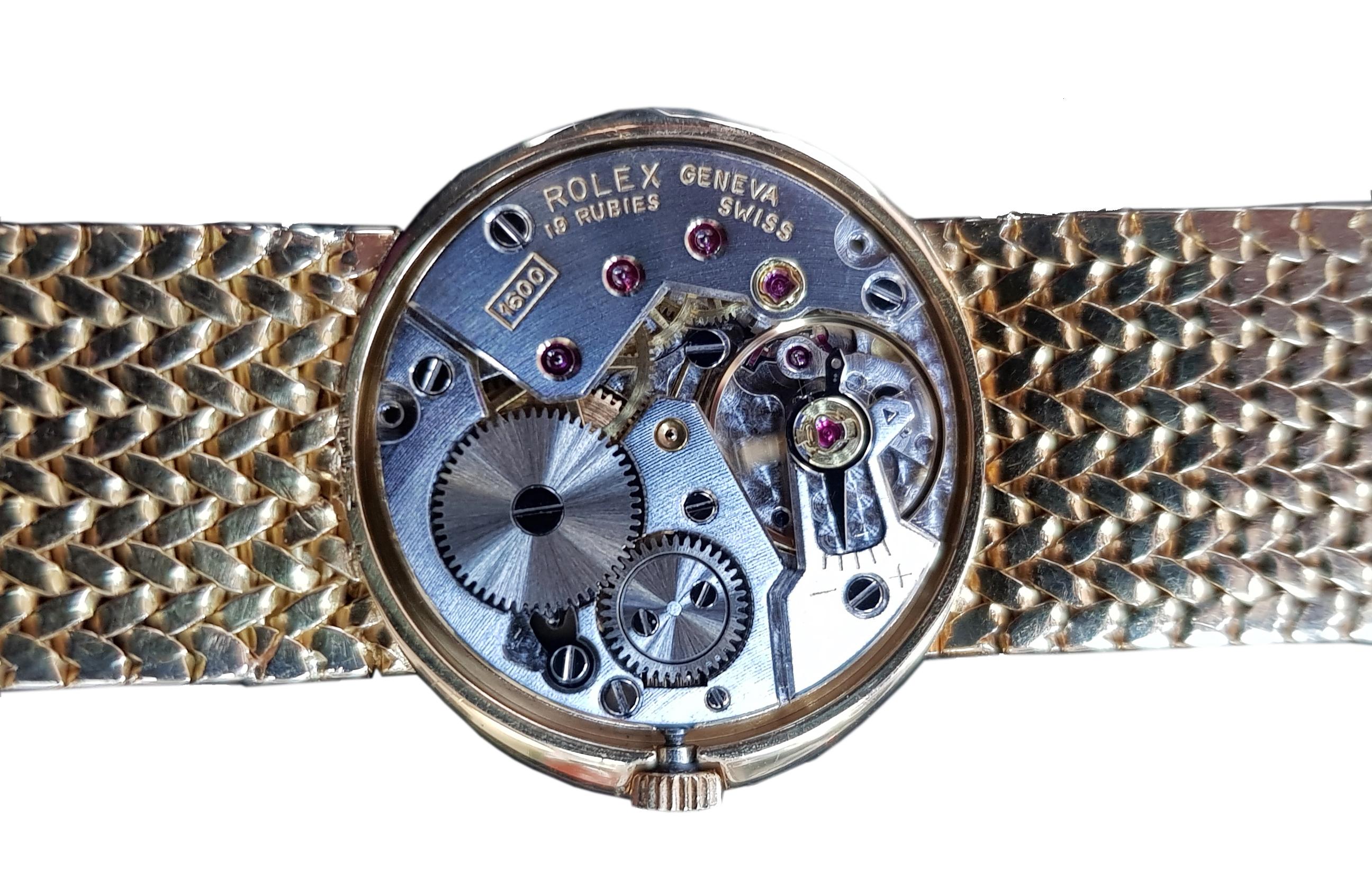 Post-War Rolex Cellini Ladies Wristwatch 18 Karat Gold For Sale