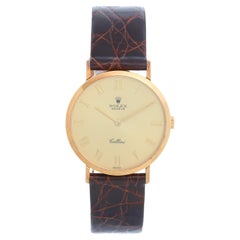 Orologio Rolex Cellini da uomo in oro giallo 18k con cinturino Mod. 4112