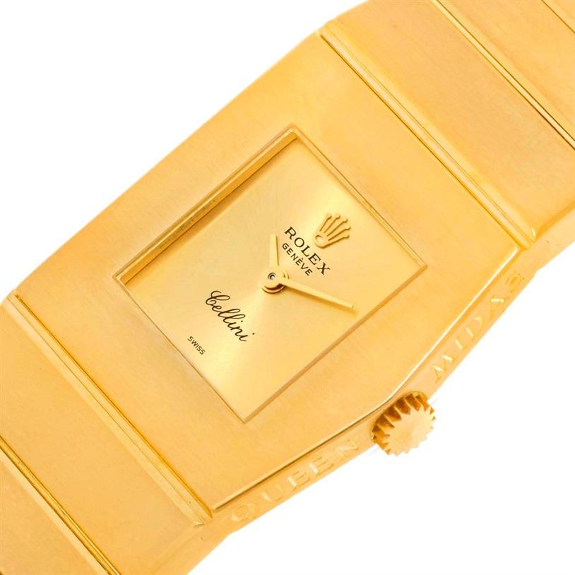 Rolex Cellini Midas 18 Karat Gelbgold Damenuhr mit rechte Hand 9768 10