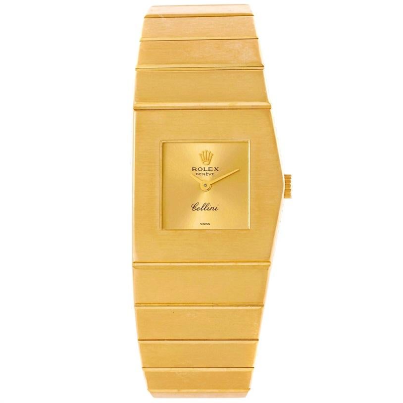 Rolex Cellini Midas 18 Karat Gelbgold Damenuhr mit rechte Hand 9768 im Zustand „Hervorragend“ in Atlanta, GA