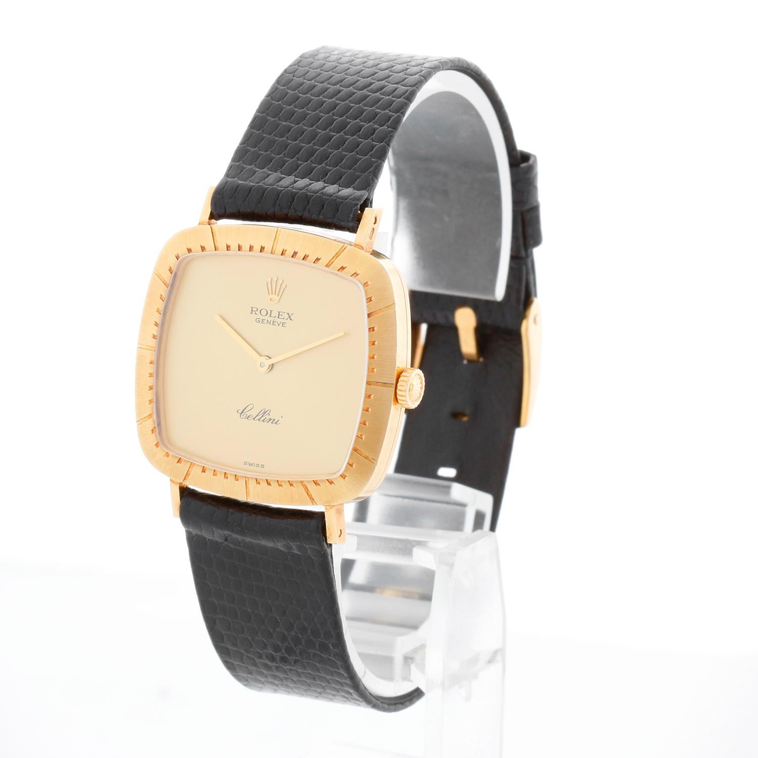 Montre Rolex Cellini Midsize en or jaune 18 carats Ref 4084 Excellent état - En vente à Dallas, TX