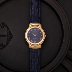 Rolex Cellini Model 6621 18k Yellow Gold 26mm on Blue Embossed Leather Strap