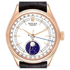 Rolex Cellini Moonphase Everose Gold Automatic Mens Watch 50535 Box Card