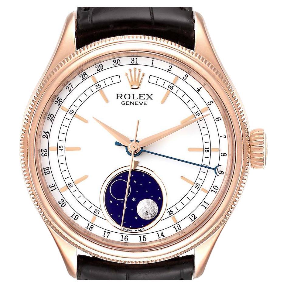 Rolex Cellini Moonphase Everose Gold Automatic Mens Watch 50535 Unworn For Sale