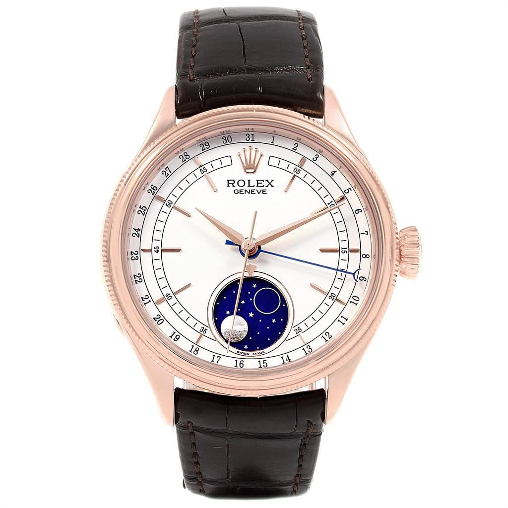 Rolex Cellini Moonphase Everose Rose Gold Automatic Men's Watch 50535 For  Sale at 1stDibs
