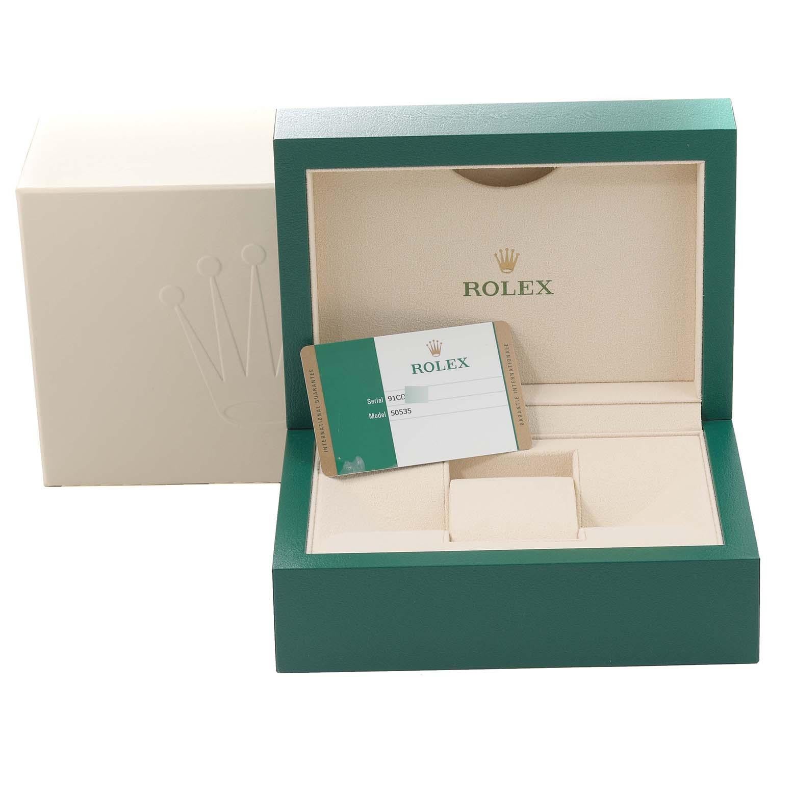 Rolex Cellini Moonphase White Dial Rose Gold Mens Watch 50535 Box Card 3