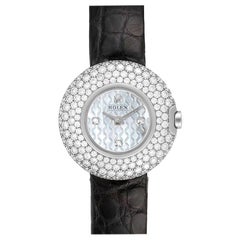 Rolex Cellini Orchid White Gold Diamond Ladies Watch 6201