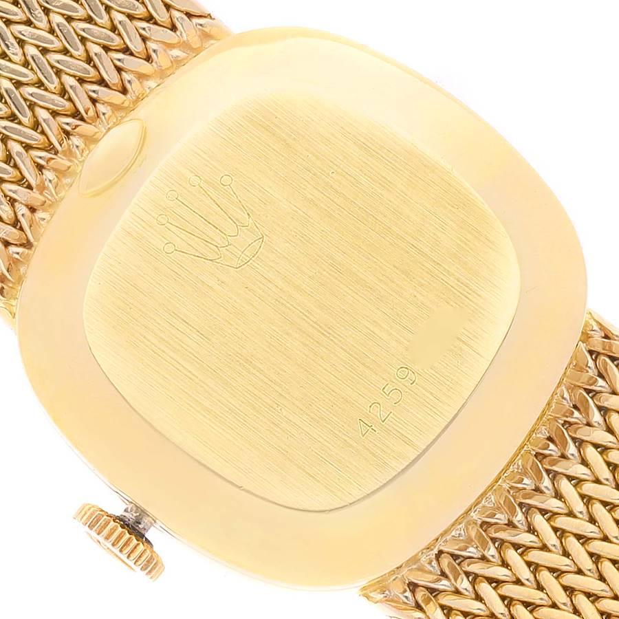 Rolex Cellini Orchid Yellow Gold Vintage Cocktail Ladies Watch 2672 Papers In Excellent Condition In Atlanta, GA