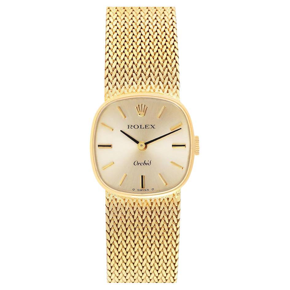 Rolex Cellini Orchid Yellow Gold Vintage Cocktail Ladies Watch 2672 Papers