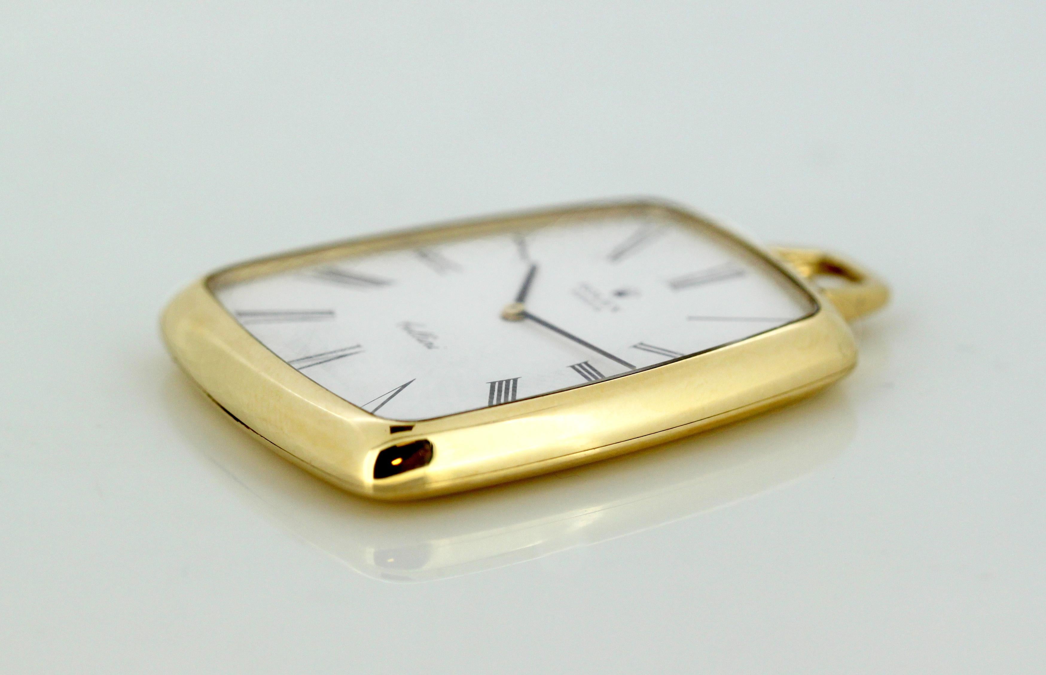 Rolex Cellini Pocket Watch 18 Karat Gold, 3727, circa 1970s In Excellent Condition In Braintree, GB