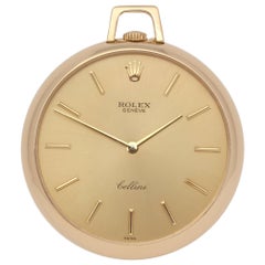 Retro Rolex Cellini Pocket Watch 3717 Unisex Yellow Gold Calibre 1600 Watch