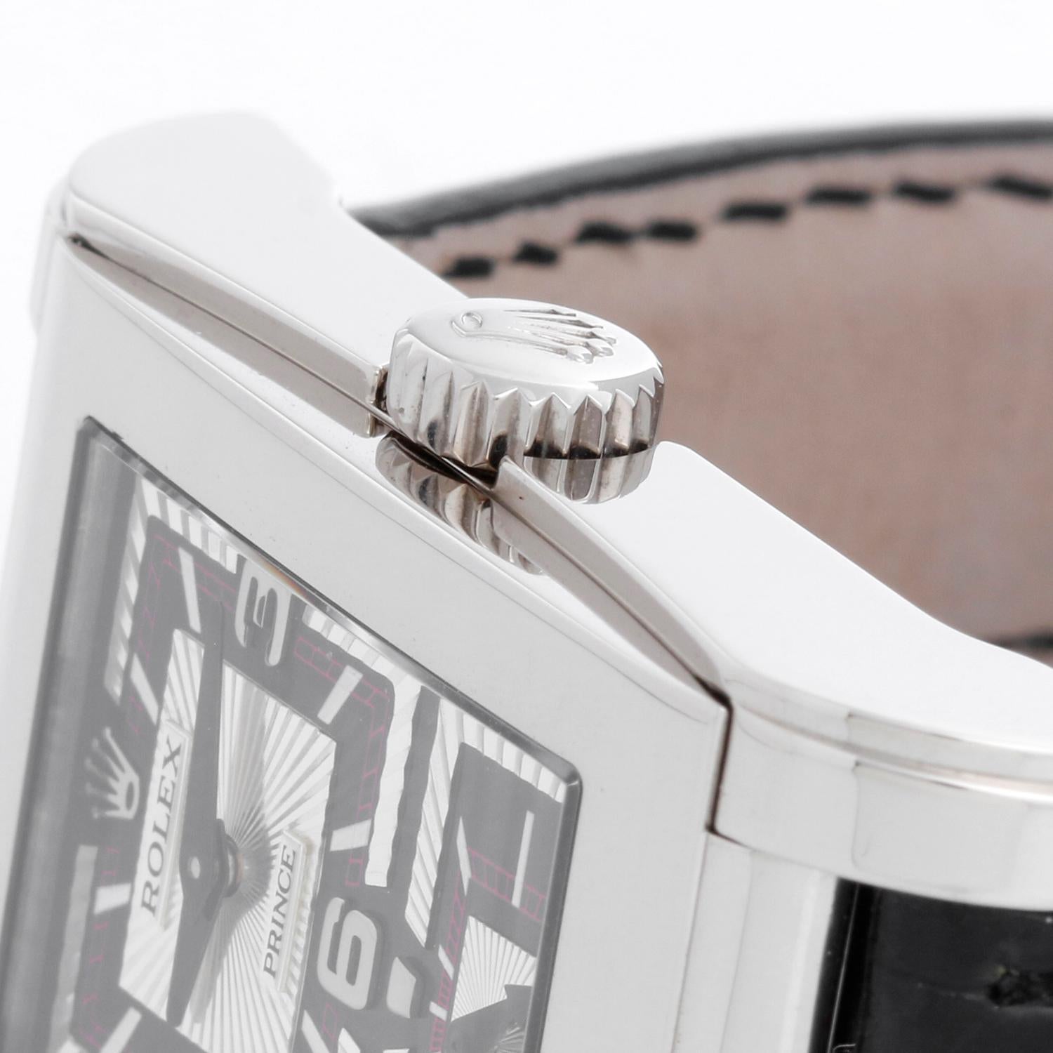 Rolex Cellini Prince 18k Weißgold Herrenuhr 5443/9 im Zustand „Hervorragend“ in Dallas, TX