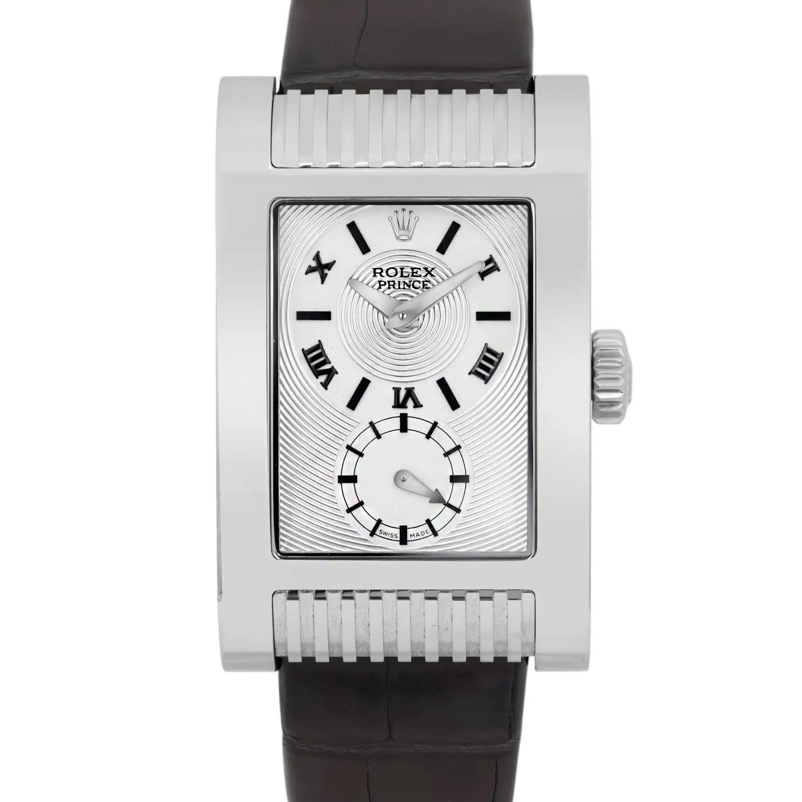 Pre-owned. Excellent condition,The band is unworn. Recently serviced. The watch is fully serviced and tested for water resistance, movement calibration, and time accuracy.

👑 Rolex Cellini Prince 5441 Men’s Manual Wind Watch
📌 General