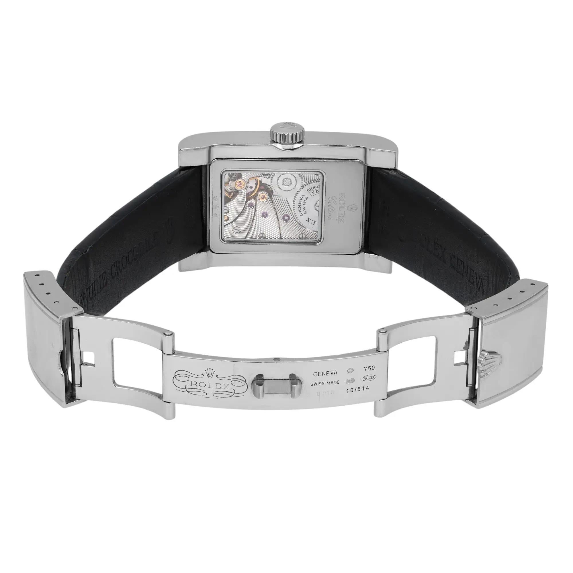 Rolex Cellini Prince 18k White Gold Silver Dial Men Hand Wind Watch 5441 For Sale 1