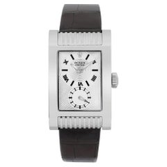 Rolex Cellini Prince Reloj de cuerda manual para hombre de oro blanco de 18 quilates y esfera plateada 5441