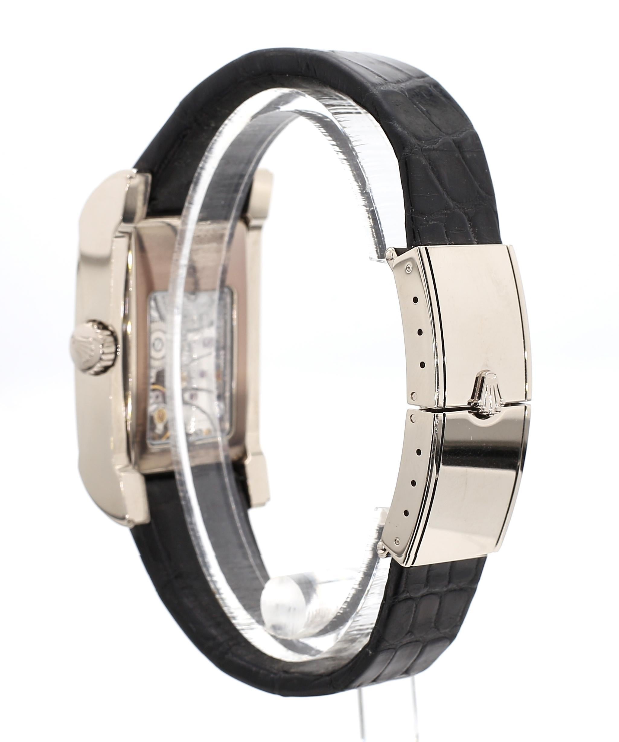 Rolex Cellini Prince 28mm Chronometer 18K White Gold Men's Watch For Sale 1