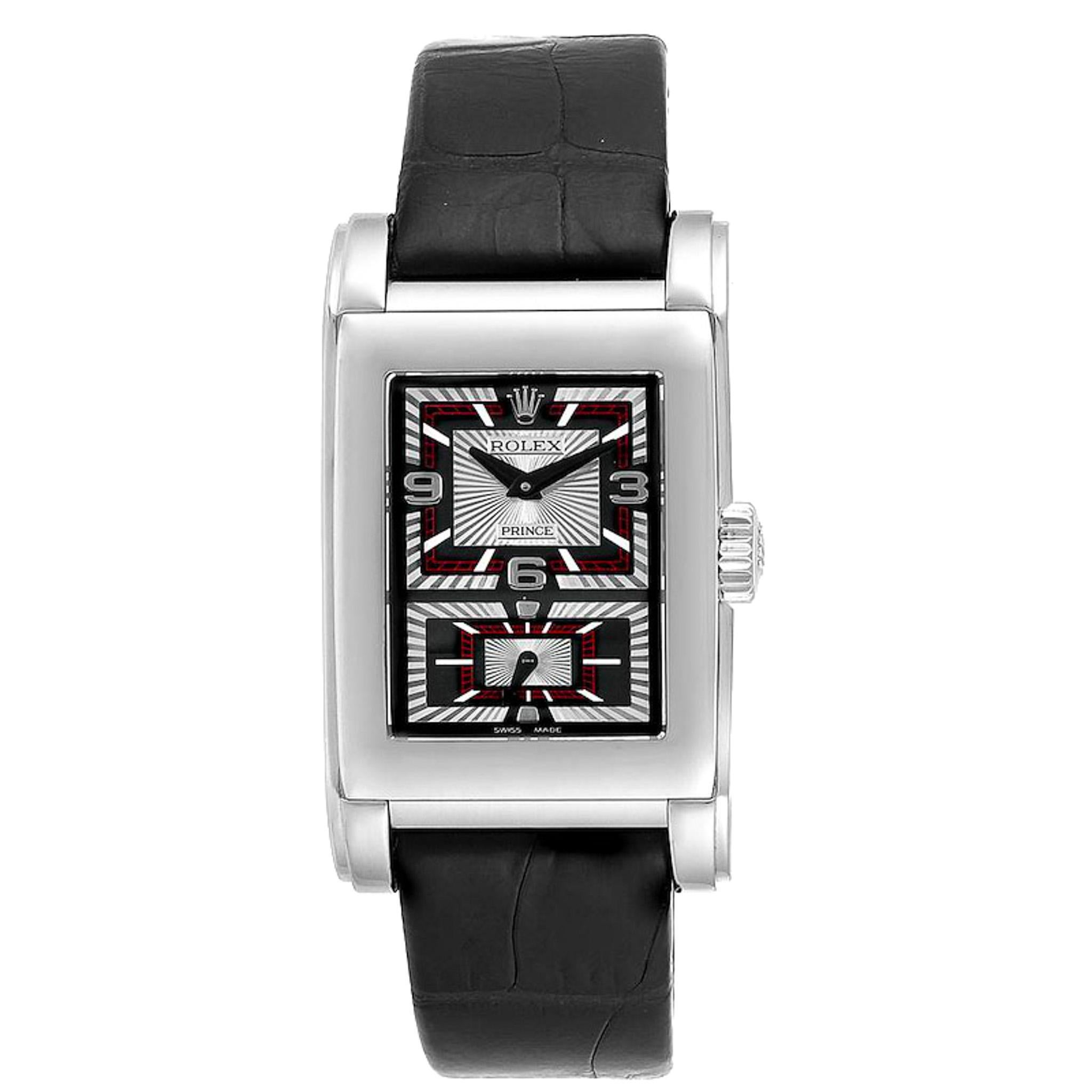 Rolex Cellini Prince 28mm Chronometer 18K White Gold Men's Watch For Sale 4