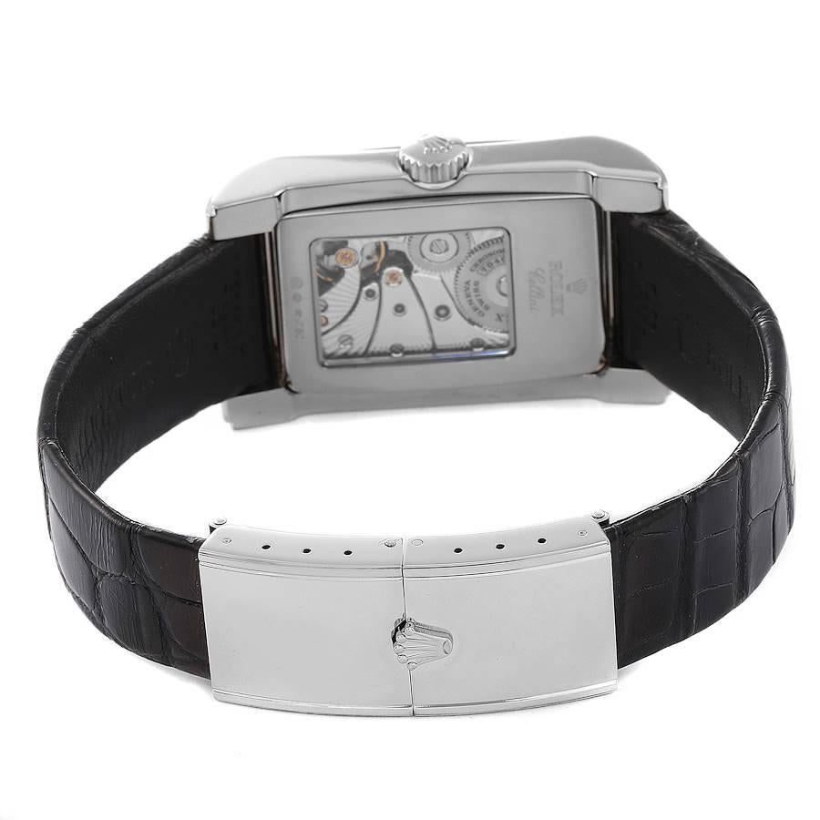 Rolex Cellini Prince Black Dial 18k White Gold Mens Watch 5443 Box Papers 2