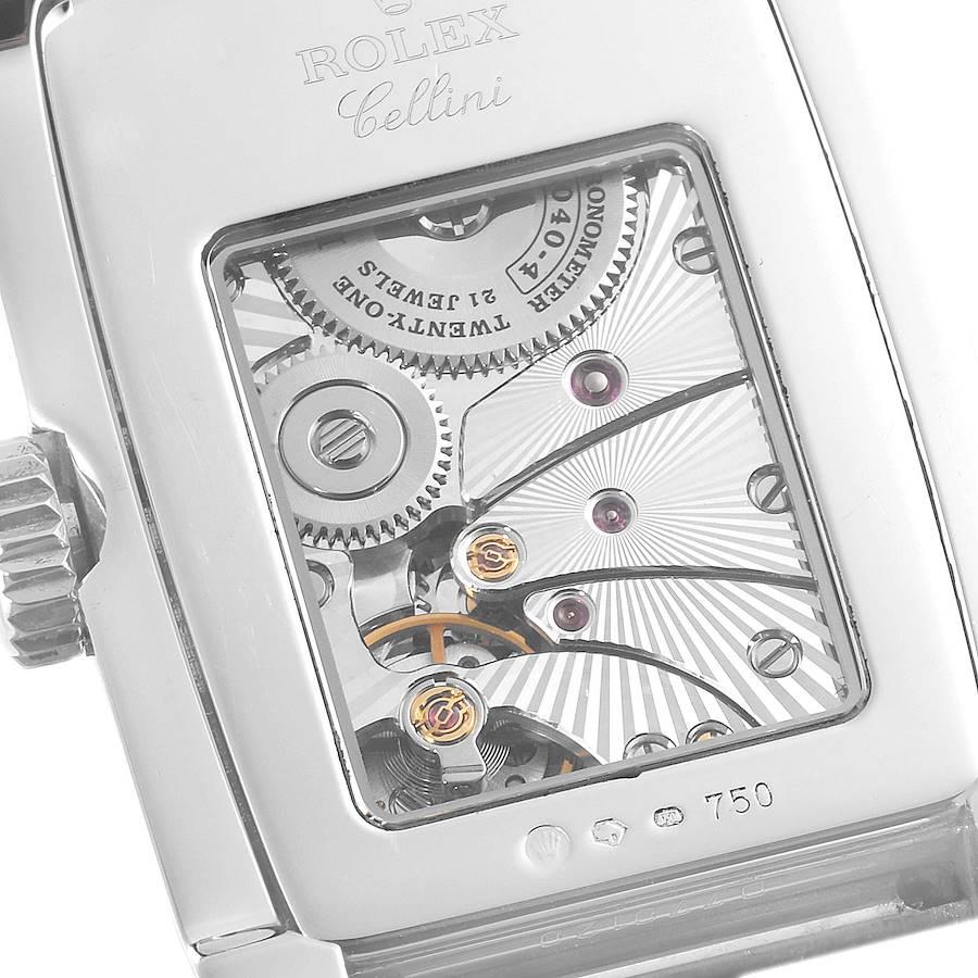 Rolex Cellini Prince Black Dial 18K White Gold Mens Watch 5443 For Sale 1