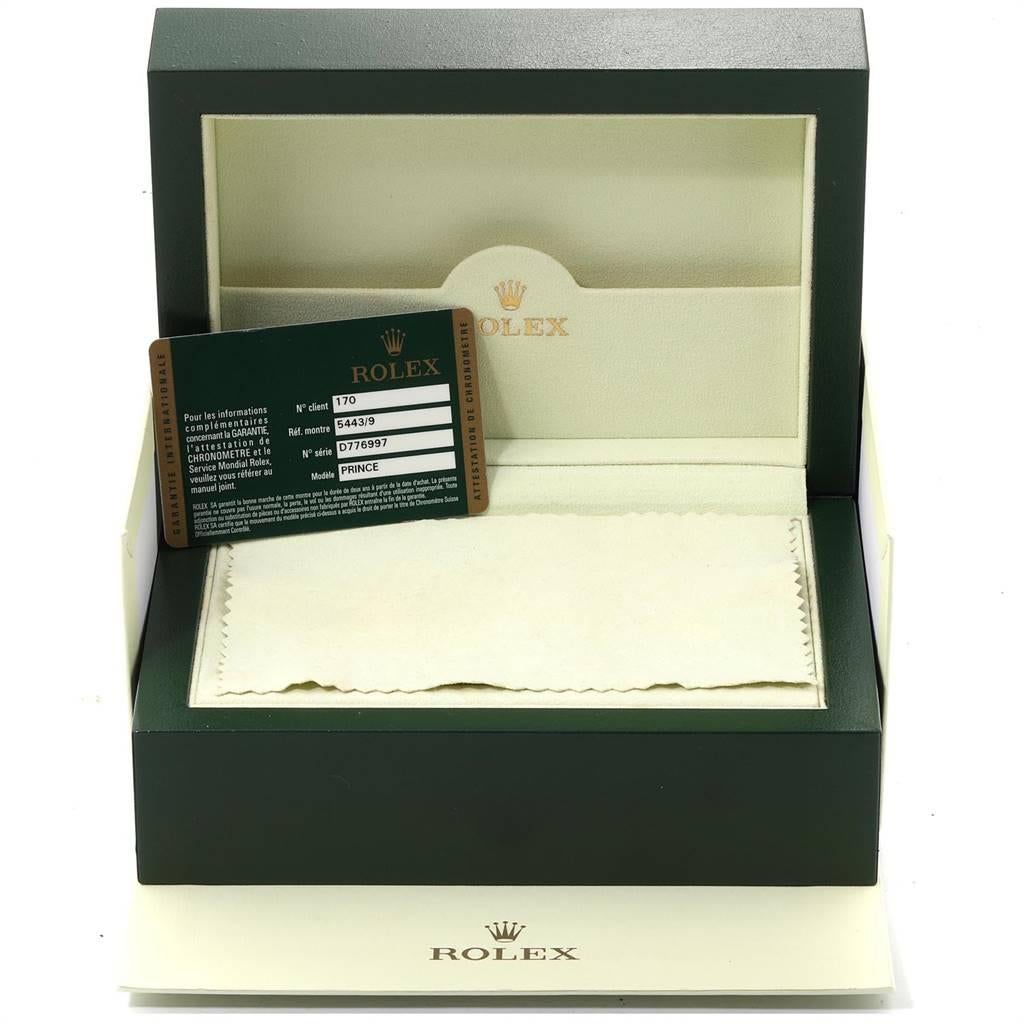 Rolex Cellini Prince Black Dial White Gold Men's Watch 5443 Box Papers 8