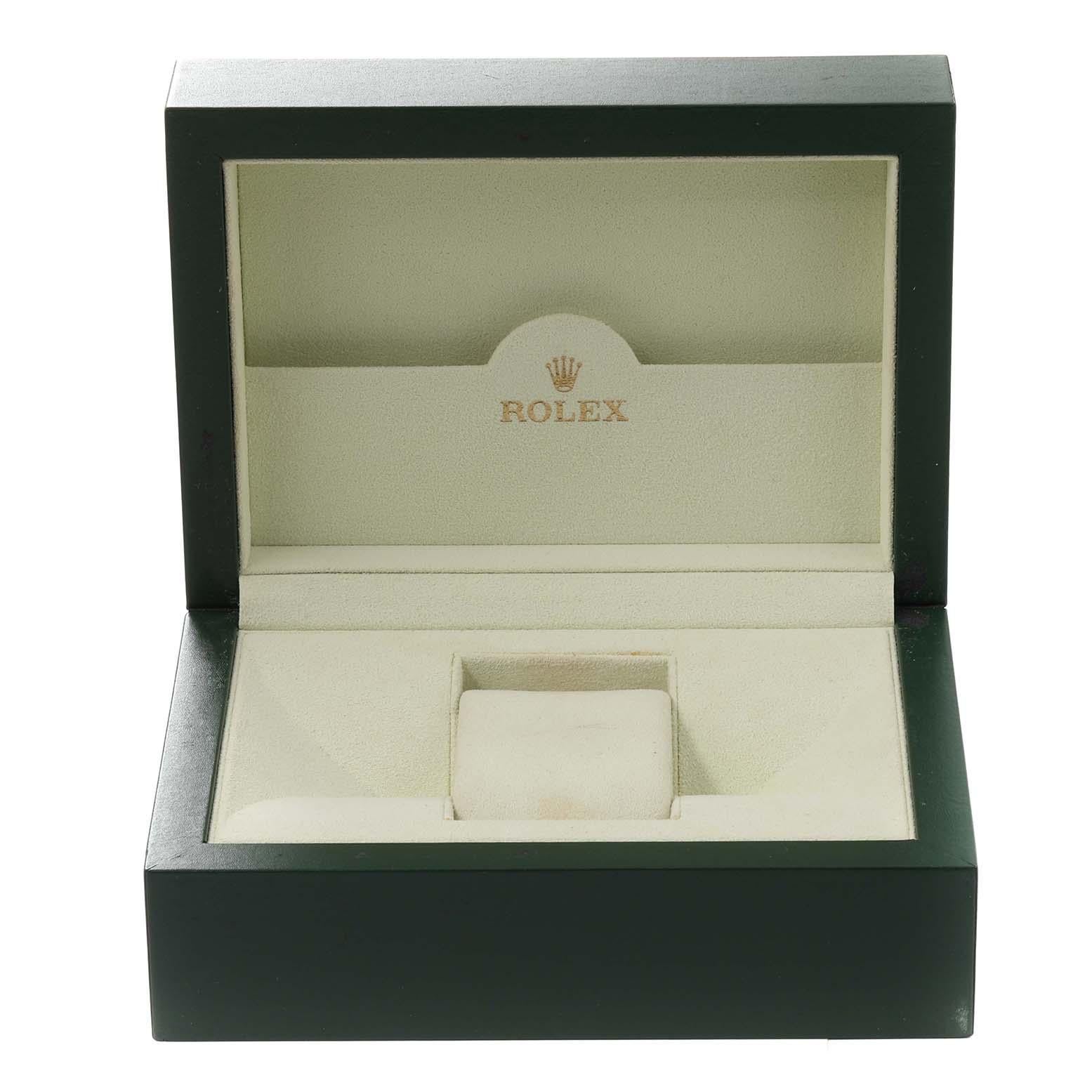 Rolex Cellini Prince Rose Gold Black Dial Leather Strap Mens Watch 5442 en vente 3