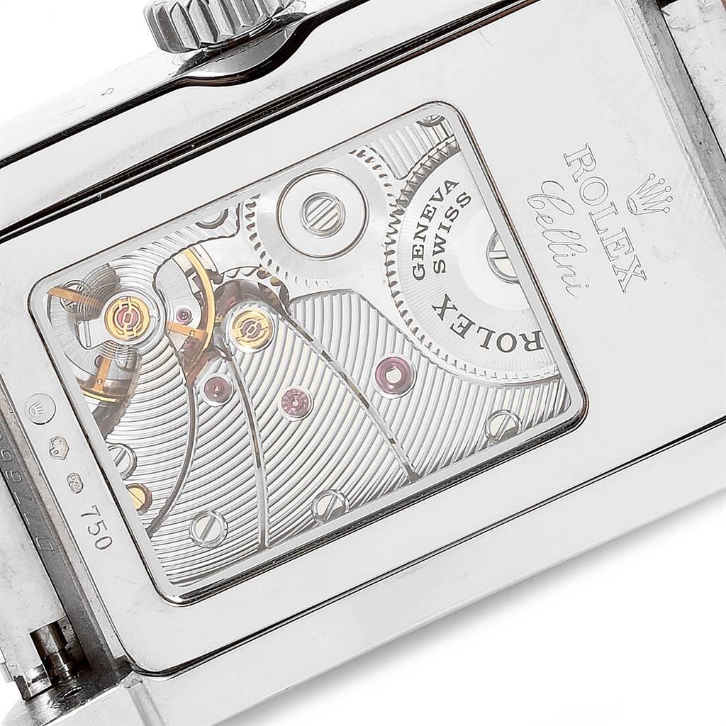 Rolex Cellini Prince White Gold Silver Dial Black Strap Men’s Watch 5441 For Sale 3