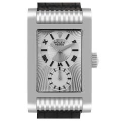 Rolex Cellini Prince Weißgold Silber Zifferblatt Herrenuhr 5441 Box Papiere