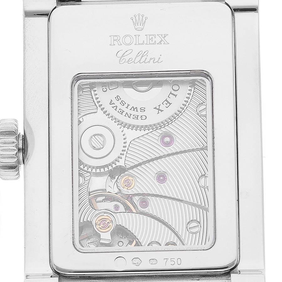 Rolex Cellini Prince White Gold Silver Dial Mens Watch 5441 In Excellent Condition For Sale In Atlanta, GA
