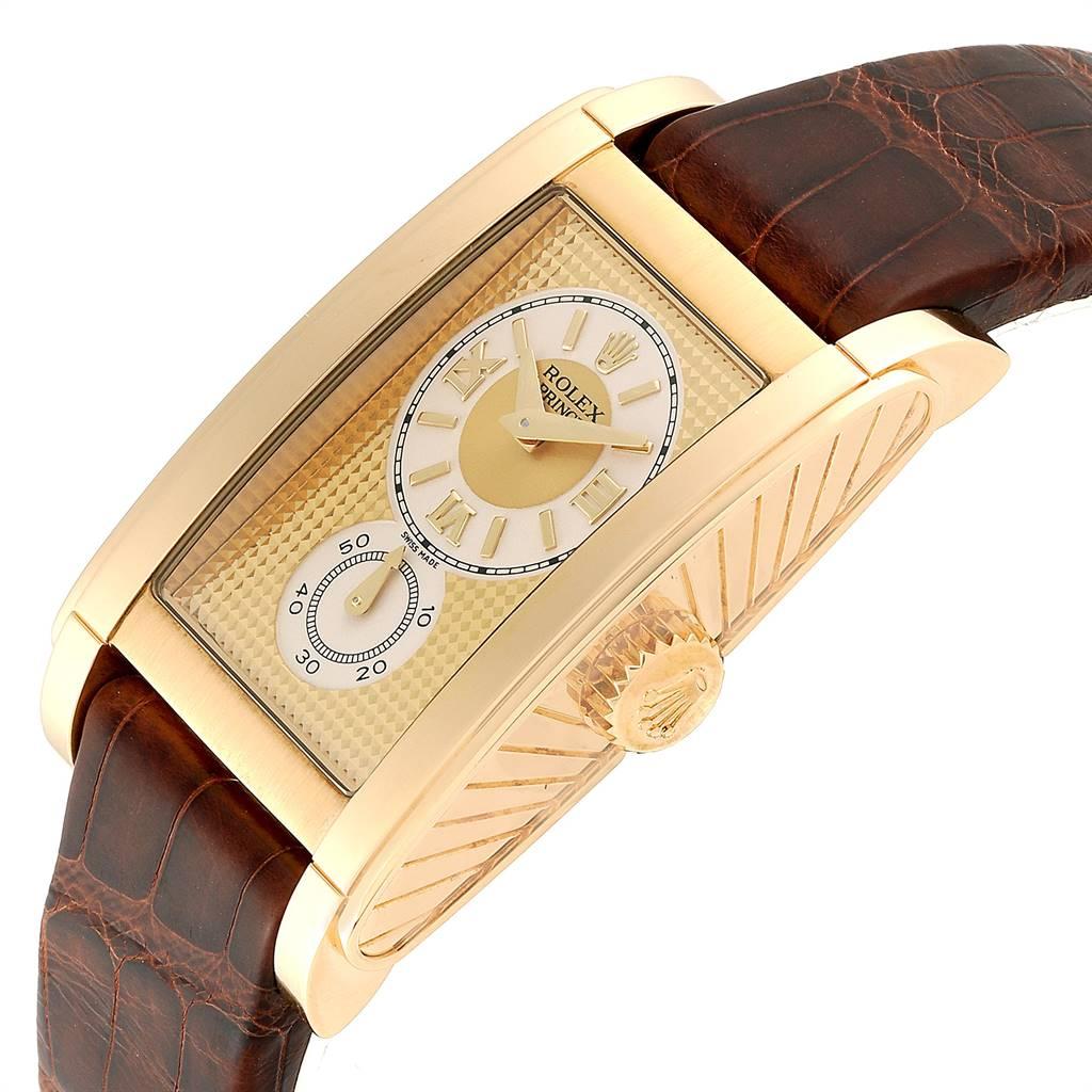Rolex Cellini Prince Yellow Gold Champagne Dial Men's Watch 5440 Box For Sale 1