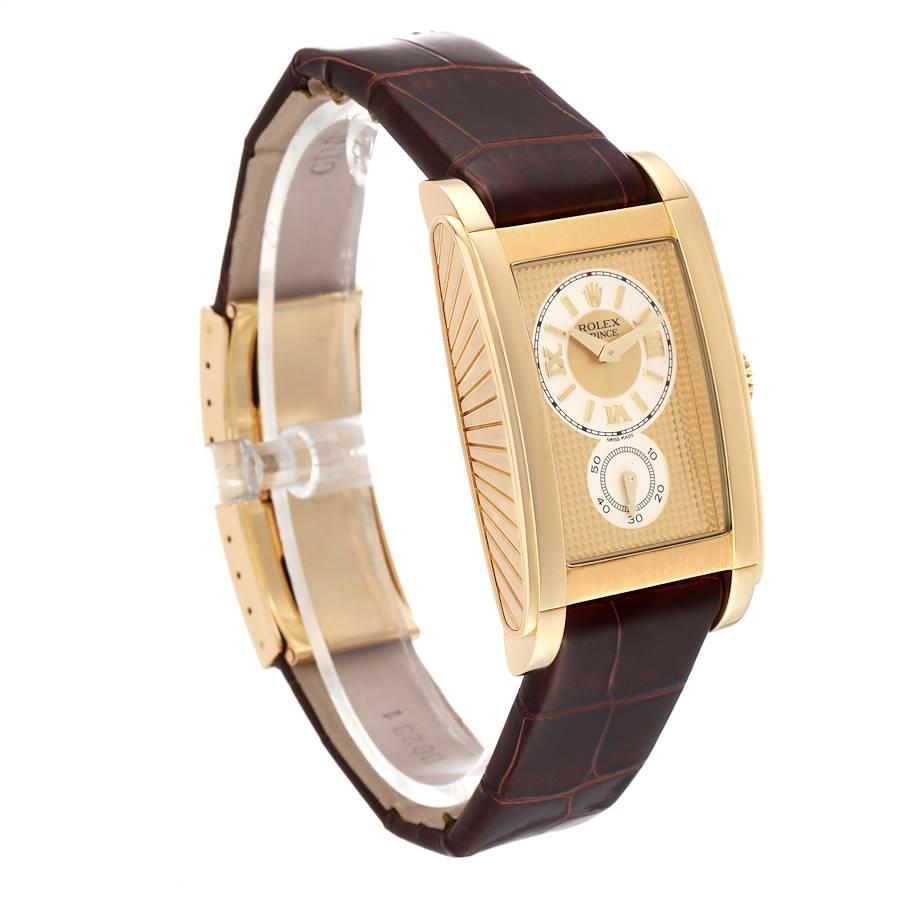 Rolex Cellini Prince Gelbgold Champagner-Zifferblatt Herrenuhr 5440 im Zustand „Hervorragend“ im Angebot in Atlanta, GA