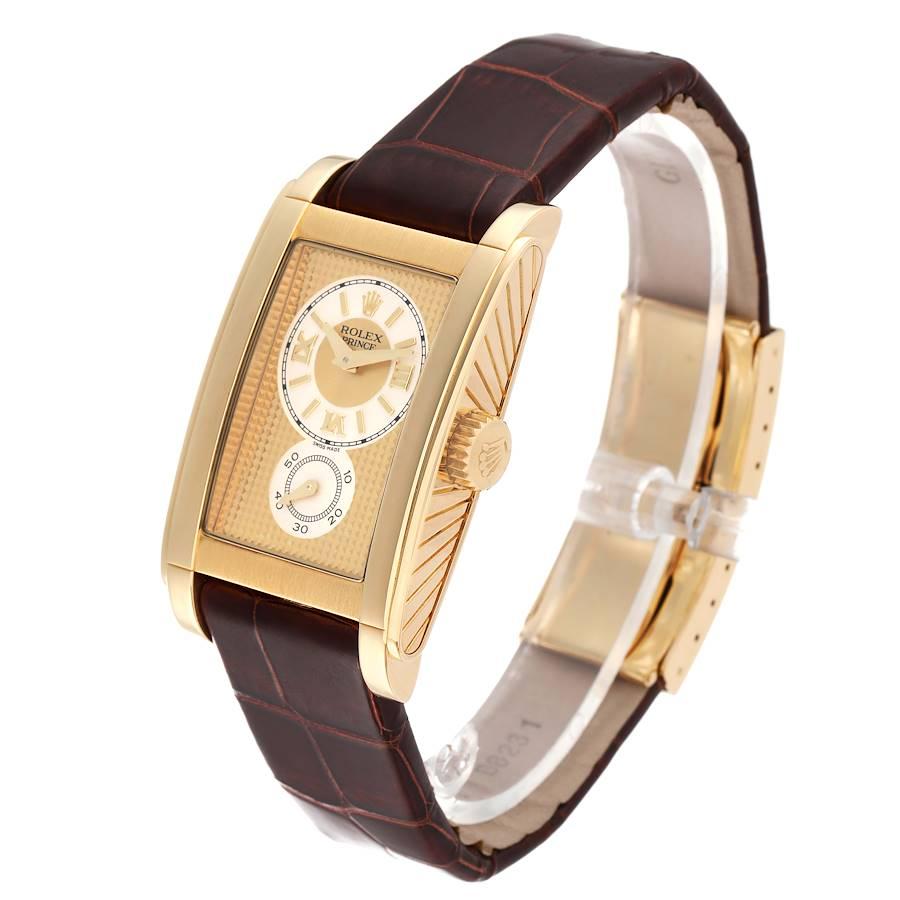 Rolex Cellini Prince Gelbgold Champagner-Zifferblatt Herrenuhr 5440 im Angebot 1