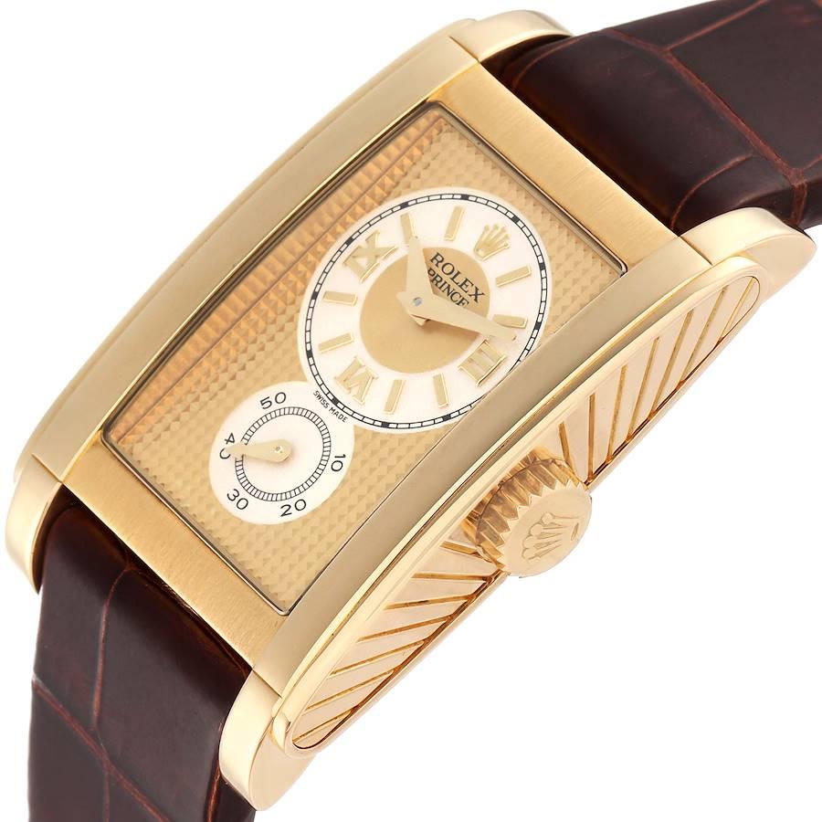 Rolex Cellini Prince Gelbgold Champagner-Zifferblatt Herrenuhr 5440 im Angebot 2