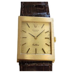 Rolex Cellini Ref 4014 18k Gold 1970s Mens Midsize 23mm x 30mm Dress Watch RA730