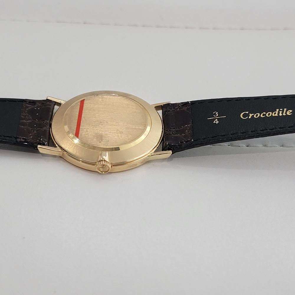 Rolex Cellini Ref 4309 Geneve 32mm 18k Oro Solido Uomo Vento Manuale 1970 RJC211 in vendita 7