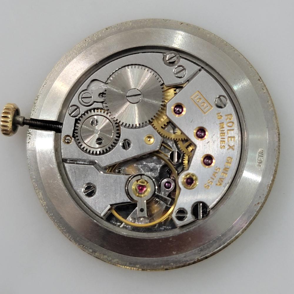 Rolex Cellini Ref 4309 Geneve 32mm 18k Oro Solido Uomo Vento Manuale 1970 RJC211 in vendita 8