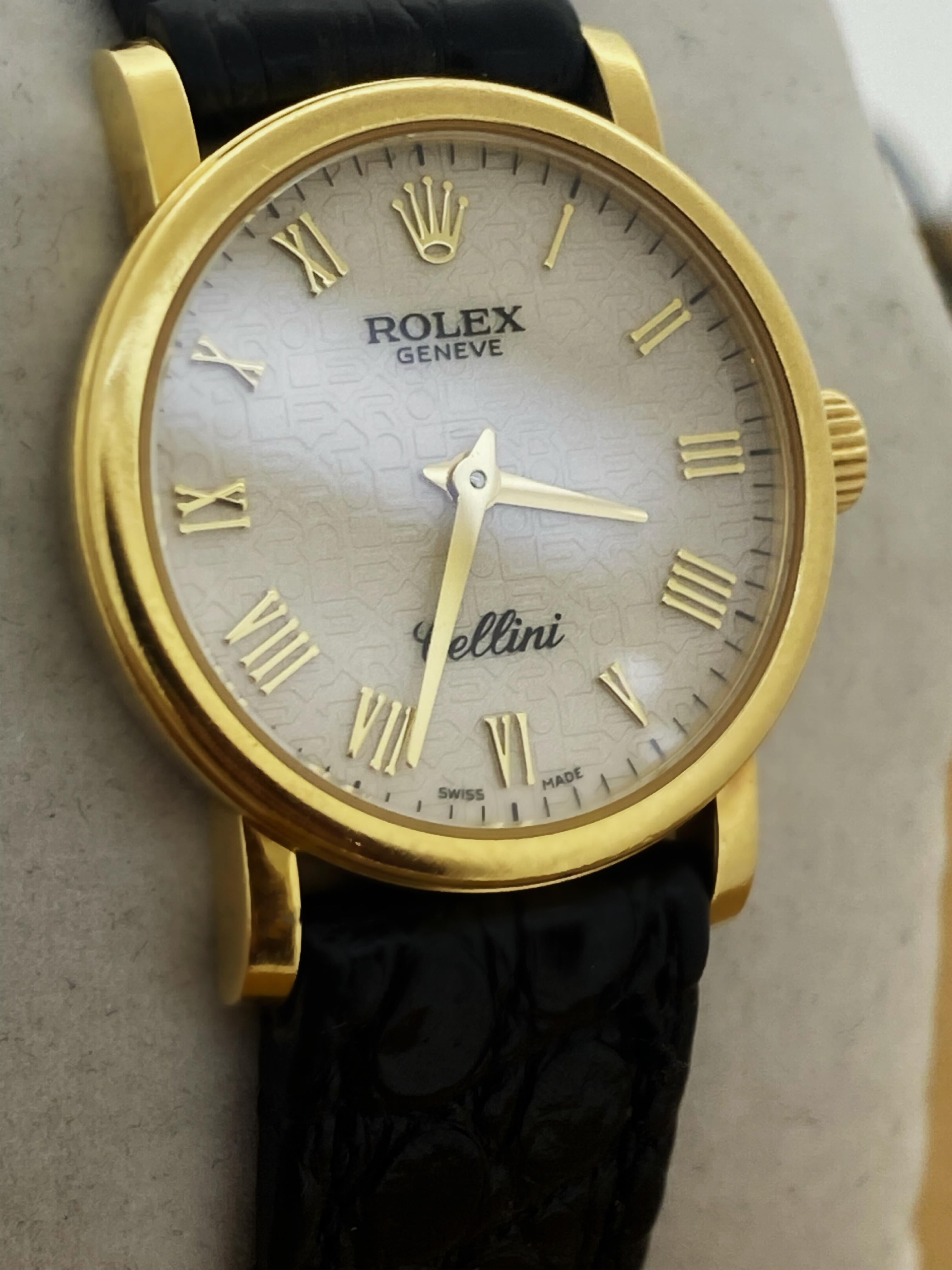 rolex cellini ladies 18k gold