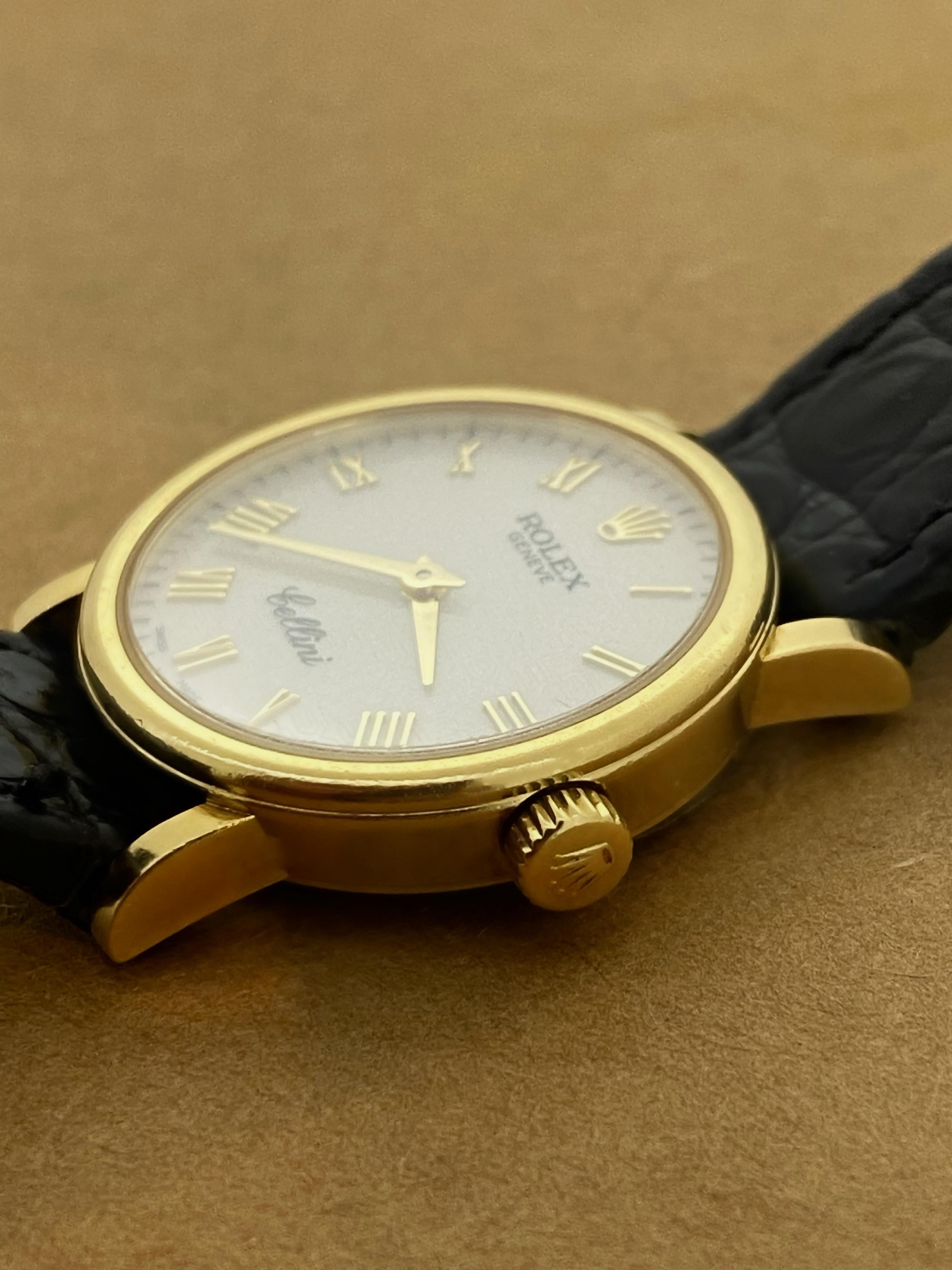 Rolex Cellini ref 6110 18K Gold Jubilee Dial Ladies' Watch. Rolex Buckle & Strap 1
